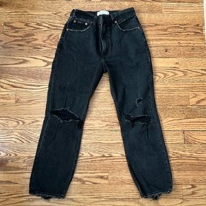 Abercrombie ankle straight ultra high rise jeans